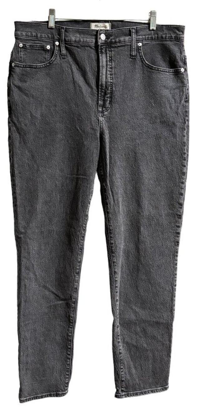 MADEWELL The Tall Perfect Vintage Jeans in Gray SZ 33T
